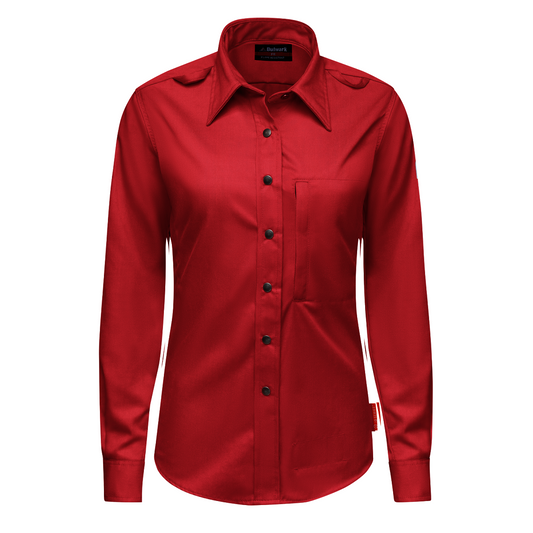 Bulwark® Women's Medium Red Nomex® Comfort by Dupont® Flame Resistant Shirt