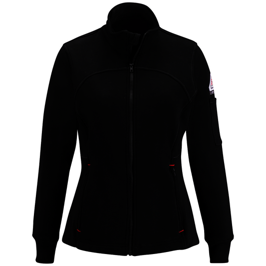 Bulwark® Women's X-Small Black Cotton/Spandex Flame Resistant Fleece