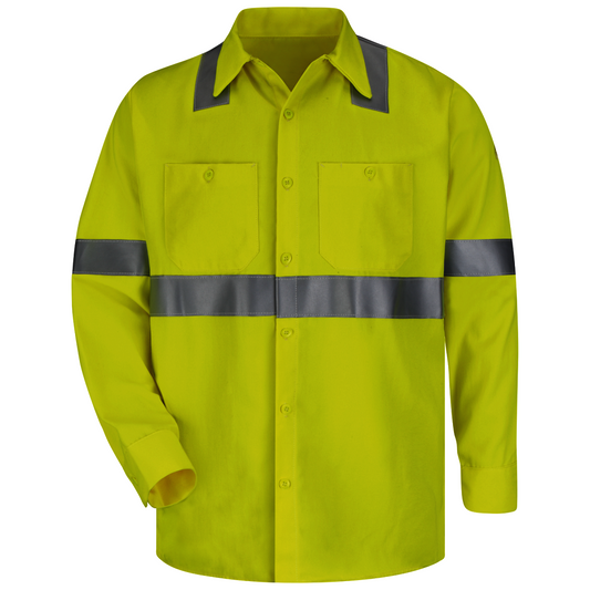 Bulwark® Women's 2X Yellow and Green Modacrylic/Lyocell/Aramid Flame Resistant Shirt