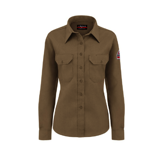 Bulwark® Women's Medium Tan Nomex® IIIA Flame Resistant Shirt