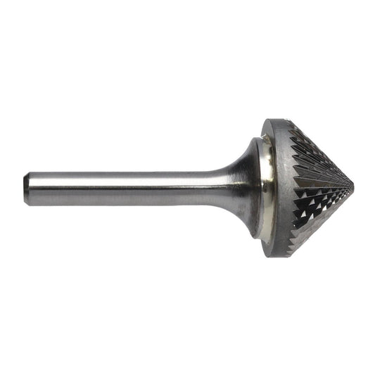 RADNOR™ SK-9DC 1" X 1/2" 90° Cone Shape Double Cut Carbide Burr