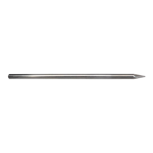 RADNOR™ SM-1L6SC 1/4" X 1/2" Pointed Cone Shape Single Cut Carbide Burr