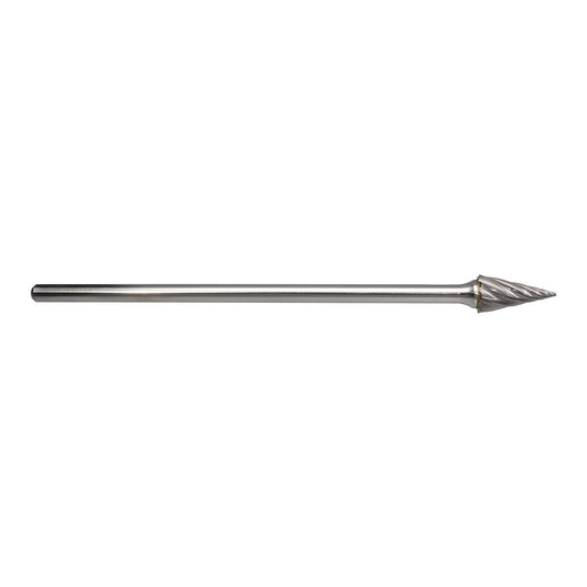 RADNOR™ SM-5L6FM 1/2" X 7/8" Pointed Cone Shape Aluminum Cut Carbide Burr