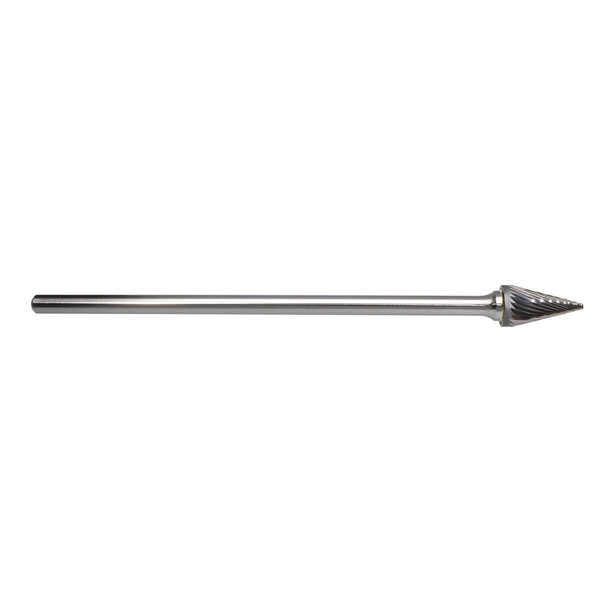 RADNOR™ SM-5L6SC 1/2" X 7/8" Pointed Cone Shape Single Cut Carbide Burr