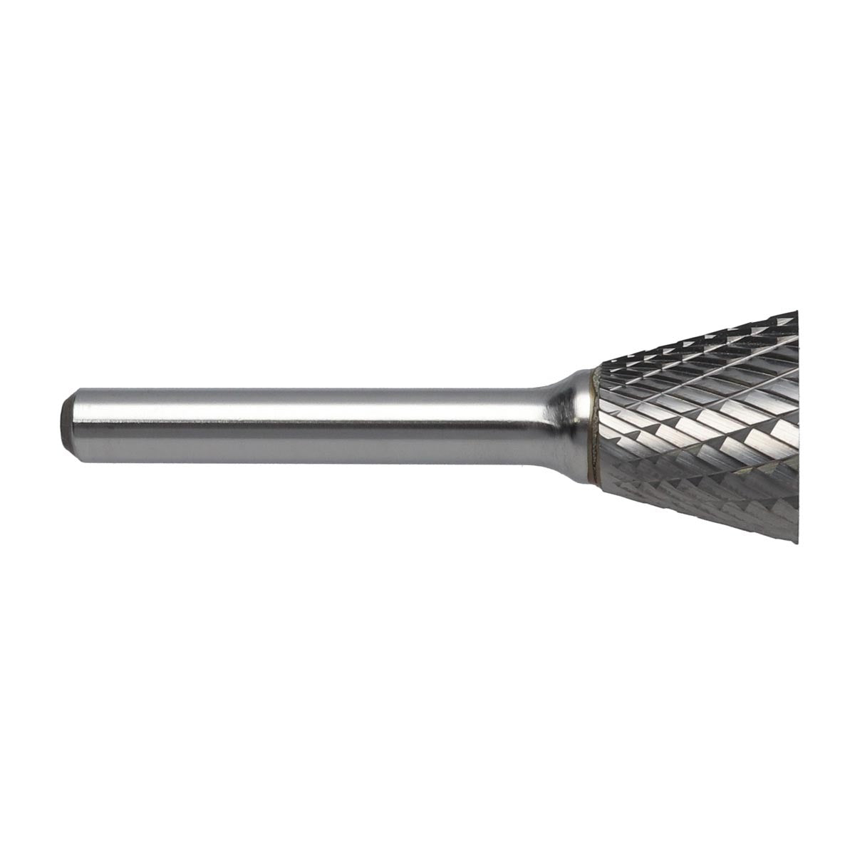 RADNOR™ SN-7DC 3/4" X 5/8" Inverted Cone Shape Double Cut Carbide Burr