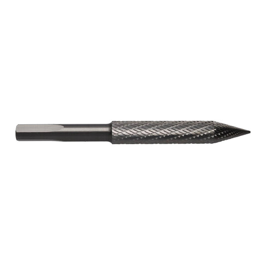 RADNOR™ STB-018T 1/2" X 3" Tri-Shank Tire Shape Double Cut Carbide Burr