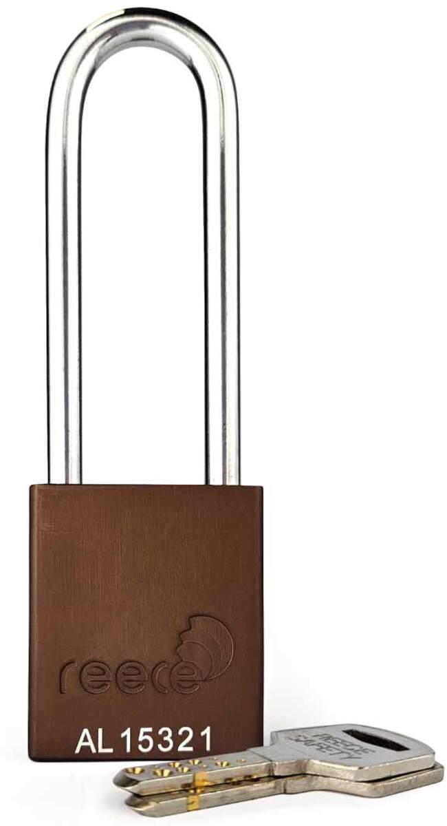 Reece Safety Brown Anodized Aluminum Padlock (Keyed Alike Sets)
