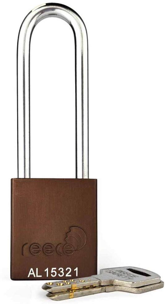 Reece Safety Brown Anodized Aluminum Padlock (Keyed Differently)