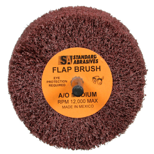 Standard Abrasives™ 3.0" X 2.0" X 0.25" Medium Grade Aluminum Oxide Standard Abrasives™ Red Brush
