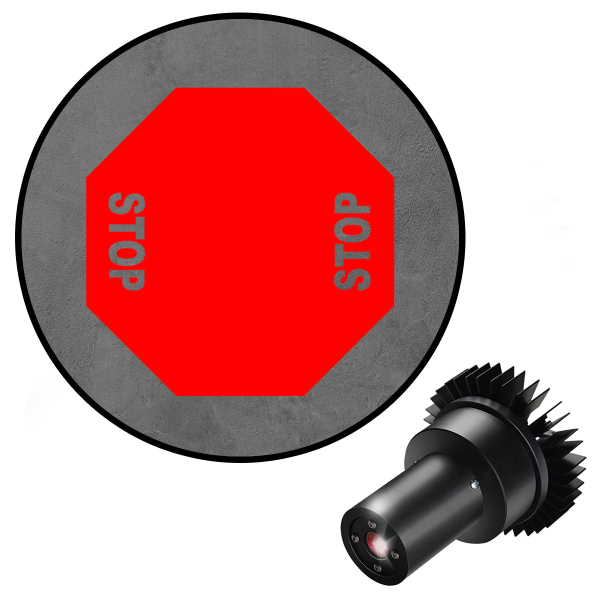 Visual Workplace Inc 25W Red 2-Way Stop Virtual Safety LED Projector