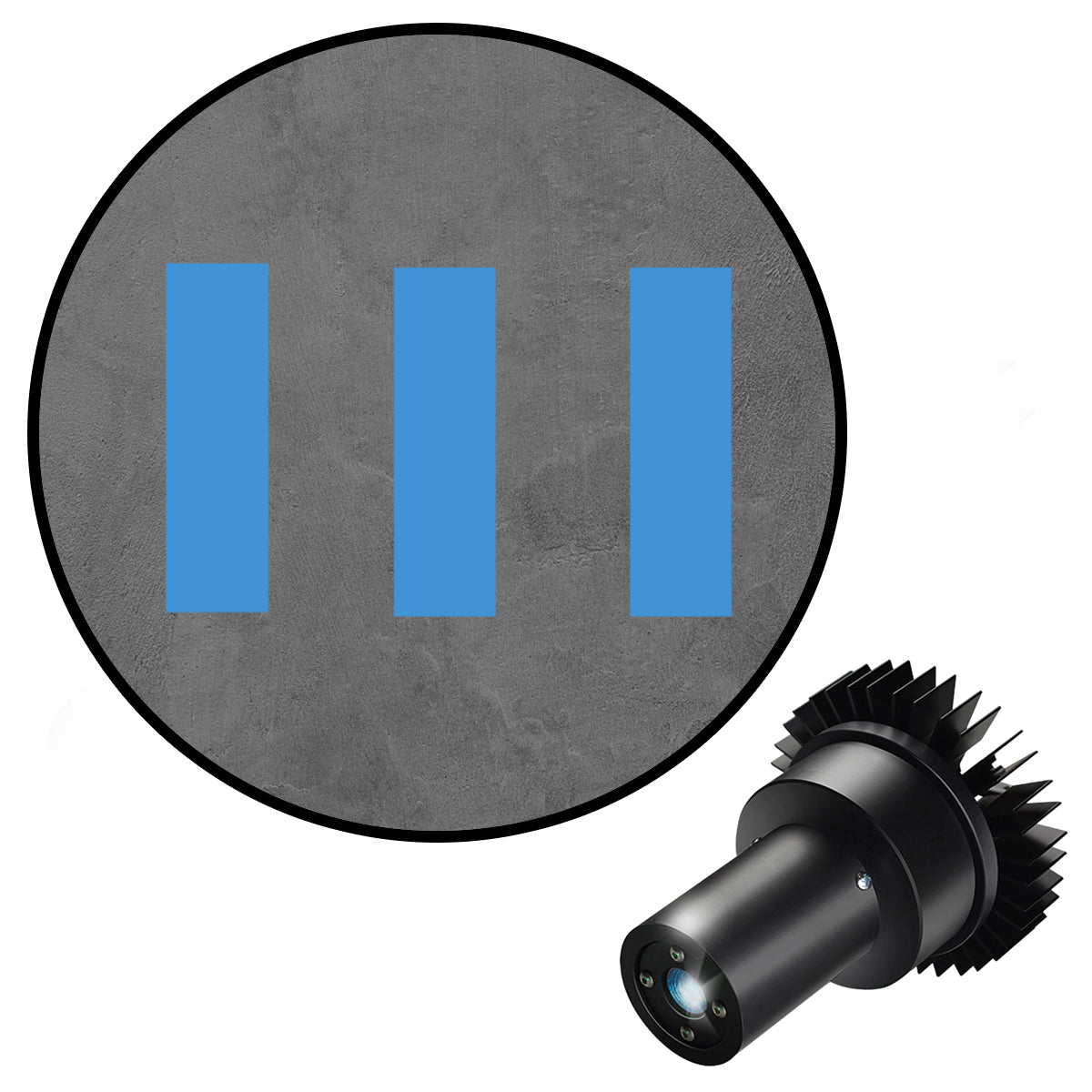 Visual Workplace Inc 25W Blue Walkway Stripe Virtual Safety LED Projector