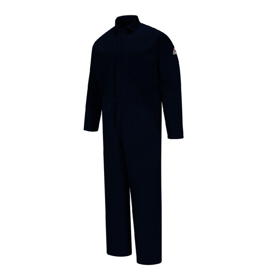 Bulwark® 2X Regular Navy Blue Aramid/Lyocell/Modacrylic Flame Resistant Coveralls With Taped Brass Zipper Closure