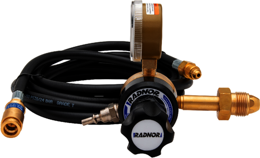 RADNOR™ Model ST9 Harris® Medium/Heavy Duty Flowgauge Argon Mix Shielding Gas Flowgauge Regulator Kit, CGA 580