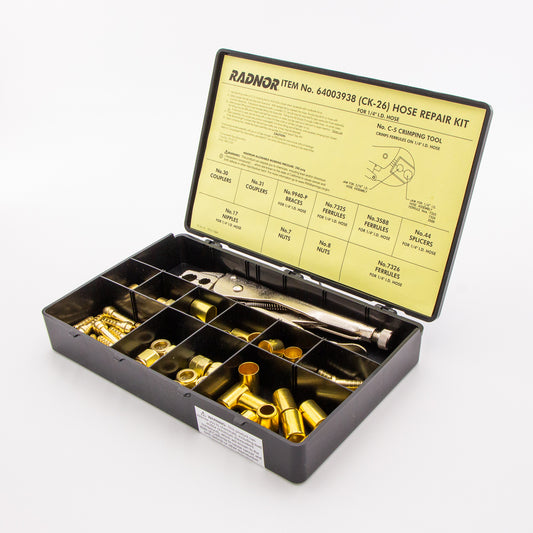 RADNOR™ Model CK-26, 1/4" B ID Brass Fuel Gas/Oxygen Repair Kit
