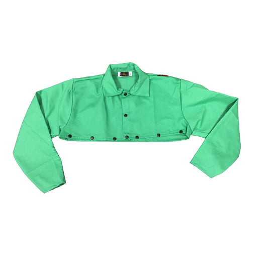 RADNOR™ X-Large Green Cotton/Westex® FR-7A® Flame Resistant Cape Sleeve With Snap Front Closure
