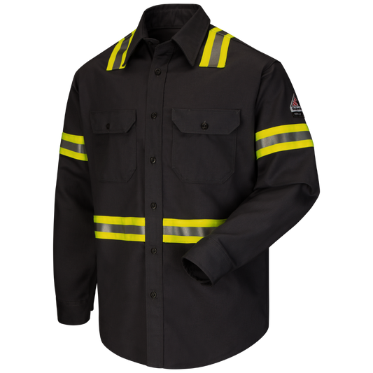 Bulwark® 2X Regular Gray Cotton/Polyester Flame Resistant Uniform Shirt With Button Front Closure
