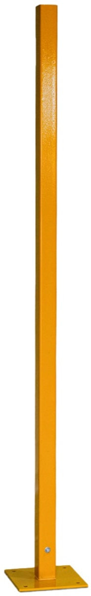 Rolltect™ 96" X 12" Safety Yellow Aluminum/Steel Fixed Mounting Post
