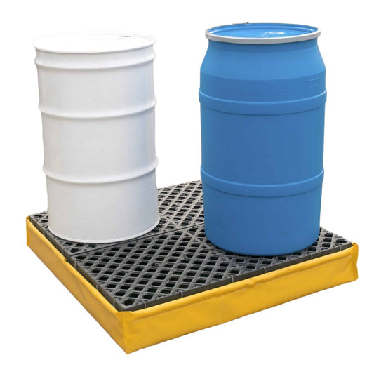 UltraTech 48" X 48" X 7" Flexible Models Ultra-Spill Pallets P4 Yellow PVC  Without Drain