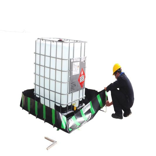 UltraTech 10' X 10' X 1' Ultra-Containment Black Copolymer 2000 Berm With Economy Model