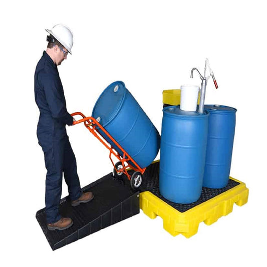 UltraTech 62" X 62" X 8 3/4" Ultra-Spill Pallet P4 Plus® Yellow Polyethylene  Without Drain