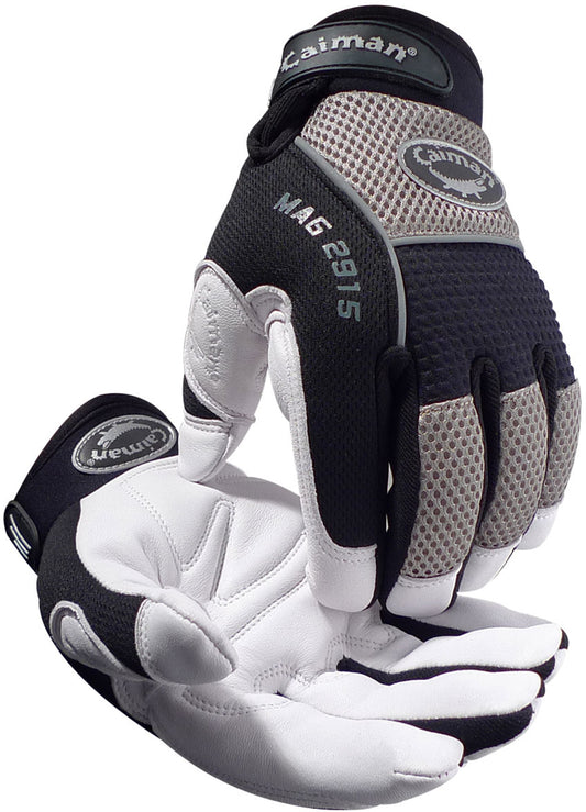 Protective Industrial Products 2X Gray Caiman® MAG Top Grain Goatskin Heatrac® Lined Cold Weather Glove