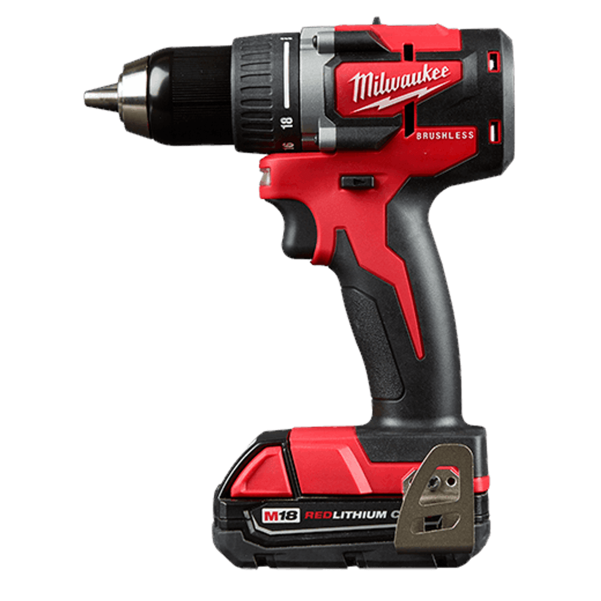 Milwaukee 2801-22CT Drill M18 1/2" Cmpct Brls