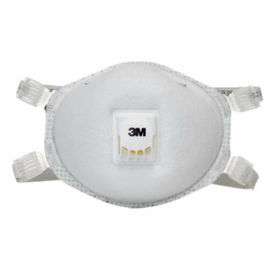 3M™ 051138-66192  8214 Disposable Particulate Respirator W/Cool Flow Exhalation Valve, Standard, N95, Adjustable Cloth, White, (10/BX) (Per Box)