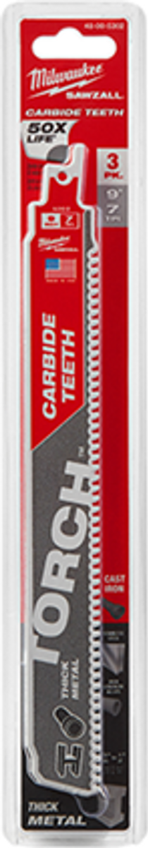 Milwaukee 48-00-5302 The TORCH™ with CARBIDE TEETH 7T 9L (3/PK)