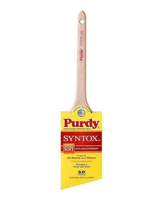 Purdy 144403630 Syntox Series Angle Trim Paint Brush, 3"