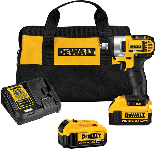 DeWALT DCF880HM2  20V MAX 1/2" Impact Wrench Kit W/ Hog Ring Anvil and (2) 4.0 Ah Batteries