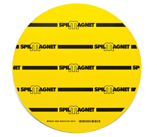 Brady® 12" Spill Magnet Yellow Magnetic Reusable Drain Cover