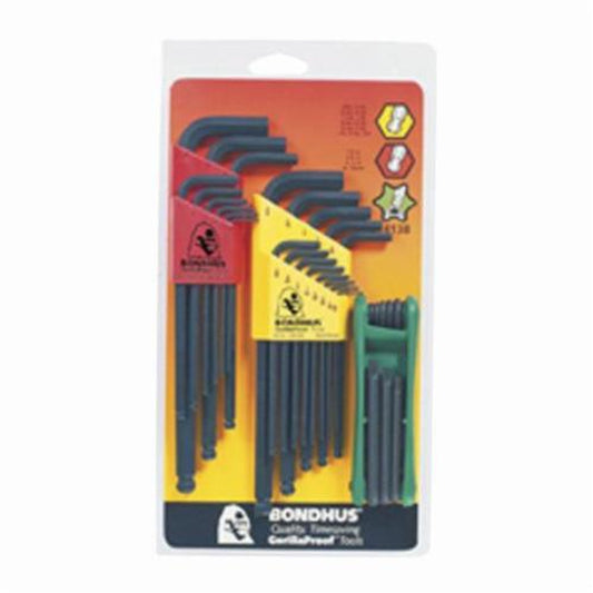 Bondhus 14138  30-Piece Ball End L-Wrench Set and Torx Fold Up 3-Pack