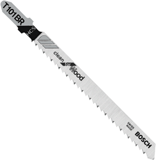 Bosch T101BR100  4", 10TPI, HCS, T-Shank Jigsaw Blade (100/PK) (Per Pack)