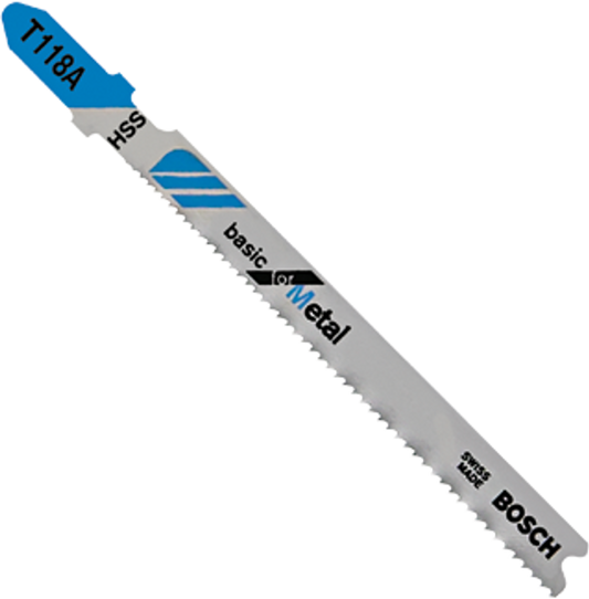 Bosch T118A100  3-5/8", 17-24TPI, HSS, T-Shank Jigsaw Blade (100/PK) (Per Pack)