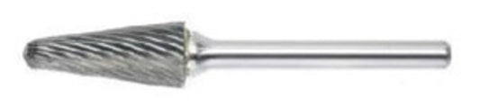 RADNOR™ SL-3L6SC 3/8" X 1 1/16" Radius Cone Shape Single Cut Carbide Burr