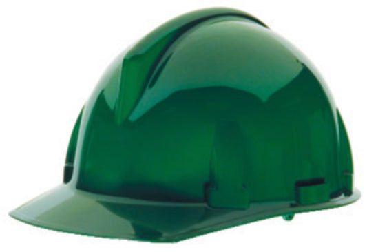 MSA Green Topgard® Polycarbonate Cap Style Hard Hat With Ratchet/4 Point Ratchet Suspension