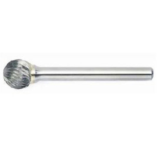 RADNOR™ SD-1L6SC 1/4" X 7/32" Ball Shape Single Cut Carbide Burr