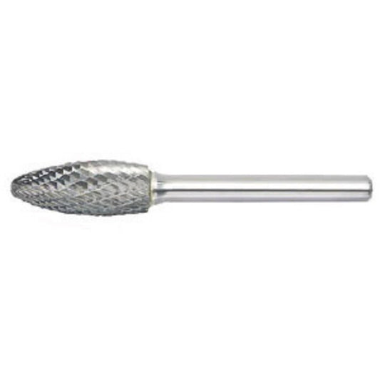RADNOR™ SH-6DC 5/8" X 1 7/16" Flame Shape Double Cut Carbide Burr