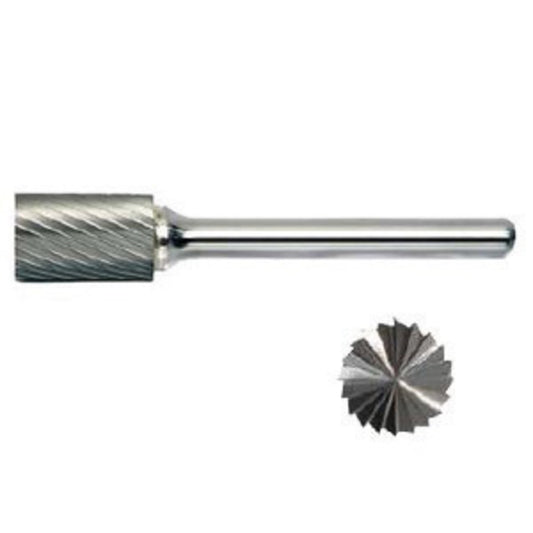 RADNOR™ SB-16SC 3/4" X 3/4" Cylindrical (End Cut) Shape Single Cut Carbide Burr