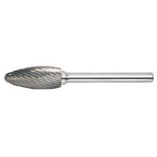 RADNOR™ SH-5L6SC 1/2" X 1 1/4" Flame Shape Single Cut Carbide Burr