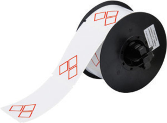 Brady® 2.17" X 3 7/20" Red/White B30 Series Permanent Acrylic Vinyl Label (340 Per Cartridge)