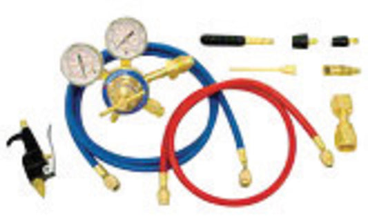 Victor® TurboTorch® NPK-TT Nitrogen Purge Kit (Includes 245-03P Nitrogen Regulator, Blow Gun, 6' Hose, 3' Hose, Turbo Tornado Tip, 3/4'' Cone Plug, 1/2" Cone Plug, Needle Tip, Tire Chuck And CO2 Adapter)