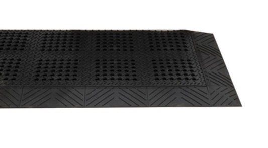 Superior Manufacturing 30" X 60" Black PVC NoTrax® Diamond Flex-Lok™ Anti-Fatigue Floor Mat Tile