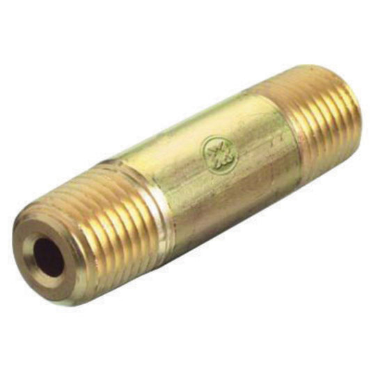 Western 1/4" NPT Male X 5" L Brass 3000 psig Pipe Nipple