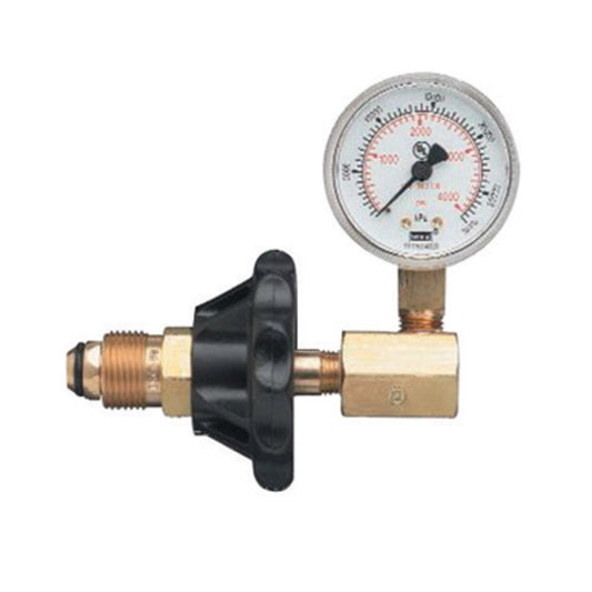 Western CGA-300 2" 400 psig Brass Pressure Test Gauge With Hand Tight Nut