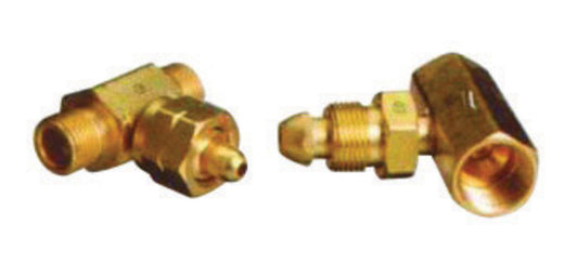 Western CGA-346 Female RH Brass 3000 psig Manifold Coupler Tee With Check Valve