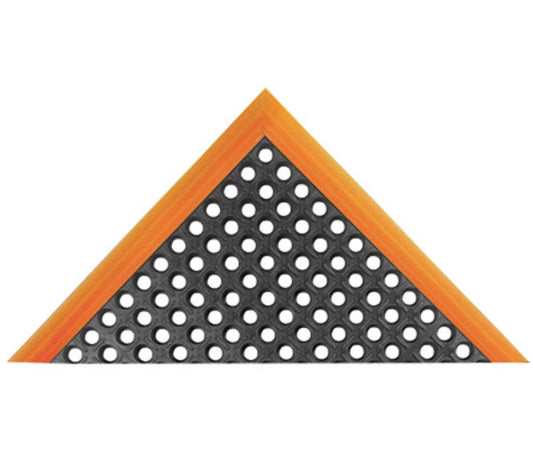 Superior Manufacturing 40" X 64" Black With Orange Edge Rubber NoTrax® Safety Stance® Anti-Fatigue Floor Mat