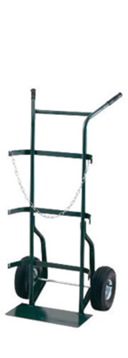 Harper™ Series 700 Cylinder Hand Truck With 10" X 2 1/2" Offset Poly Hub Solid Rubber Wheels And 9" X 18" Base Plate (For Medium To Large Cylinders)