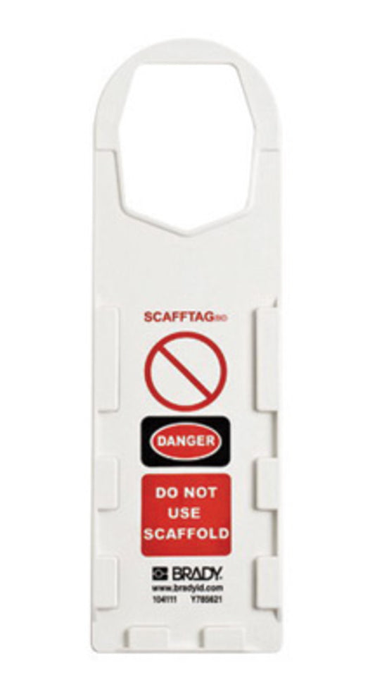 Brady® 11 3/4" X 3 1/2" Black/Red/White SCAFFTAG® Plastic Tag Holder (Box of 10 Each) "DANGER DO NOT USE SCAFFOLD"