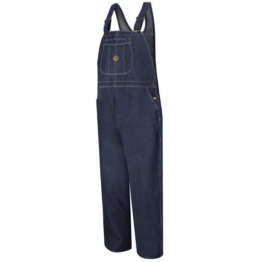 Red Kap® 40" X 30" Blue Cotton Overalls With Traditional Buttonfly Closure